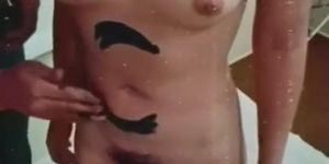 Rene Bond Using her Bush as a Brush