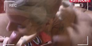 Letsdoeit - Horny German Blonde Rides Step-Daddy'S Dick On Tape