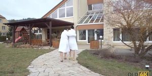 OLD4K. Slim brunette is in the mood for sensual sex with old partner