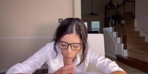 Nerdy girl plays solo