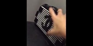 amateur strips and masturbates in the changing room