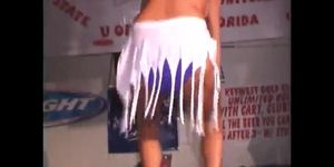 Hottie next door's big bouncy titties at spring break contest '02