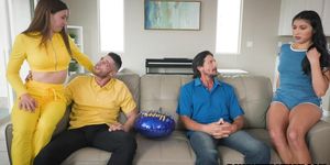 4some with Hot Sexy Stepdughters Kourtney and Penelope (Billy Boston, Kourtney Rae, Penelope Woods, Tommy Gunn)