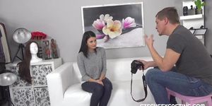 Amazing Brunette Getting Pounded On The Casting Couch
