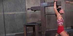 Woman is confined and gets ripped-on down her facehole