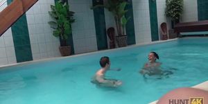 HUNT4K. Sex adventure in the private swimming pool