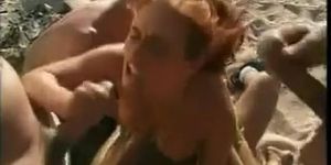 Beach group sex