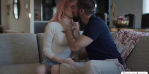 Stepdad destroys shemale stepteens ass (Chris Epic, Mimi Oh)