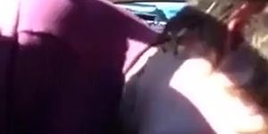 MARRIED WIFE 56 YEAR OLD TRUDI IN A BLACK GUY'S CAR SHE MET ON TWITTER