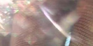 Torn fishnets upskirt movie scene