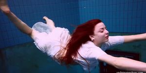 Polish hottie Marketa naked in the pool