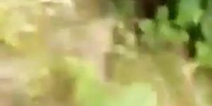 Natural big boobs girlfriend bangs at picnic