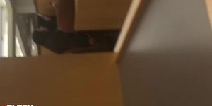 Dickflash Jacking Off behind College latina an ...