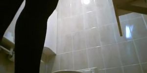 Japanese women caught in public toilet peeing