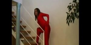 Homestrip of spandex girl Tina