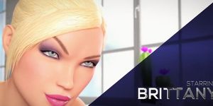 Blonde and black hair lesbians are enjoying futa anal sex