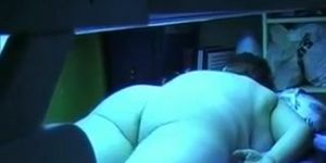 Big boobs hidden cam in tanning bed