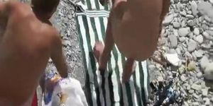 Rocky beach pussy fingering (Amanda Logue, Sunny Day)