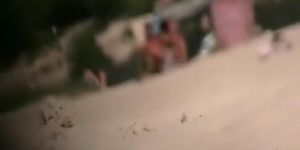 Voyeur at nudist beach films nude men and woman (Amanda Logue, Sunny Day)