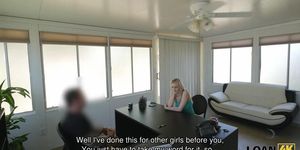 LOAN4K. Allie Rae tells she is a stripper so why loan agent gets horny (Alli Rae)