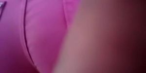 Touching an arousing ass in a crowd