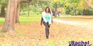 Rachel Aldana in the park