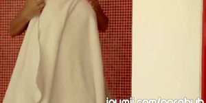 Ariel and Caprice invite Miela to join them in a hot all girl sex toy orgy