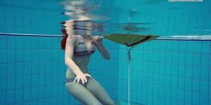 Swimming pool soft-core erotics with Liza