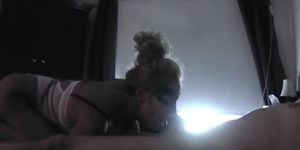 He only wanted a massage, he got a complete screw (feet, face, pussy, spit)