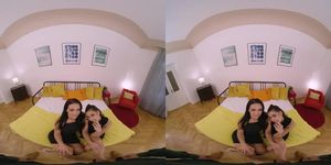 Sensual Bedroom Threesome in VR