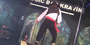 Sex starved girls suck a male strippers dick
