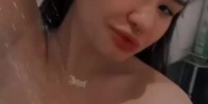 Hot girl takes a shower