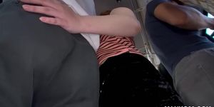 Mari Motoyama goes down in a public bus