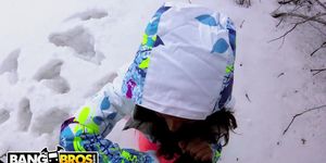 BANGBROS - Wholesome Winter Fun With Amia Miley, And Some Provocative Content As Well (Miles Long)