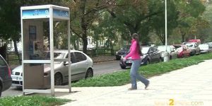 Watch This Hottie Piss In The Middle Of The City