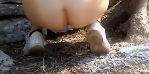 Milf pissing outdoors