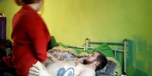 Hot stepsis helps him out with her slit