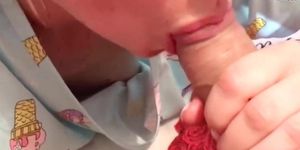 Student couple has sex (Close Up Blowjob)