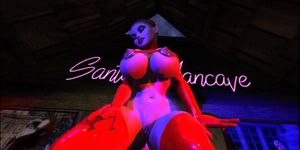 3D SFM, VR Game, Huge tits, Santa's elf midget cowgirl dancer