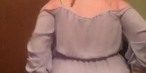 Nerdy BBW In Glasses Stripping