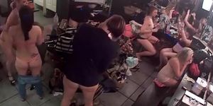 Strip club dressing room voyeur