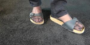 smelly nylon feet in birkenstock
