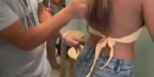 Angel In Bikini Acquires Screwed In Changing Room