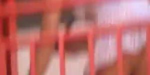 Women cleaning balcony no panties upskirt 2