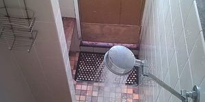 Ebony teen shower