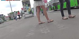 Best upskirt video of a auburn lassie with a g-string