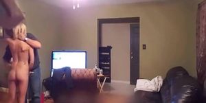 Blonde Girlfriend Fucks Pizza Delivery Man