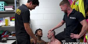 GAY PERPS - Phoenix Leo and Victor Pleases ass pounded hard by hot security officers