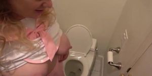 Stepdad Fucks Blonde Stepdaughter in Bathroom and Fills Her with Cum (Erin Electra, Matthias Christ)