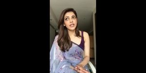 Kajal Aggarwal Showing Armpits And Tits In Sleeveless Saree